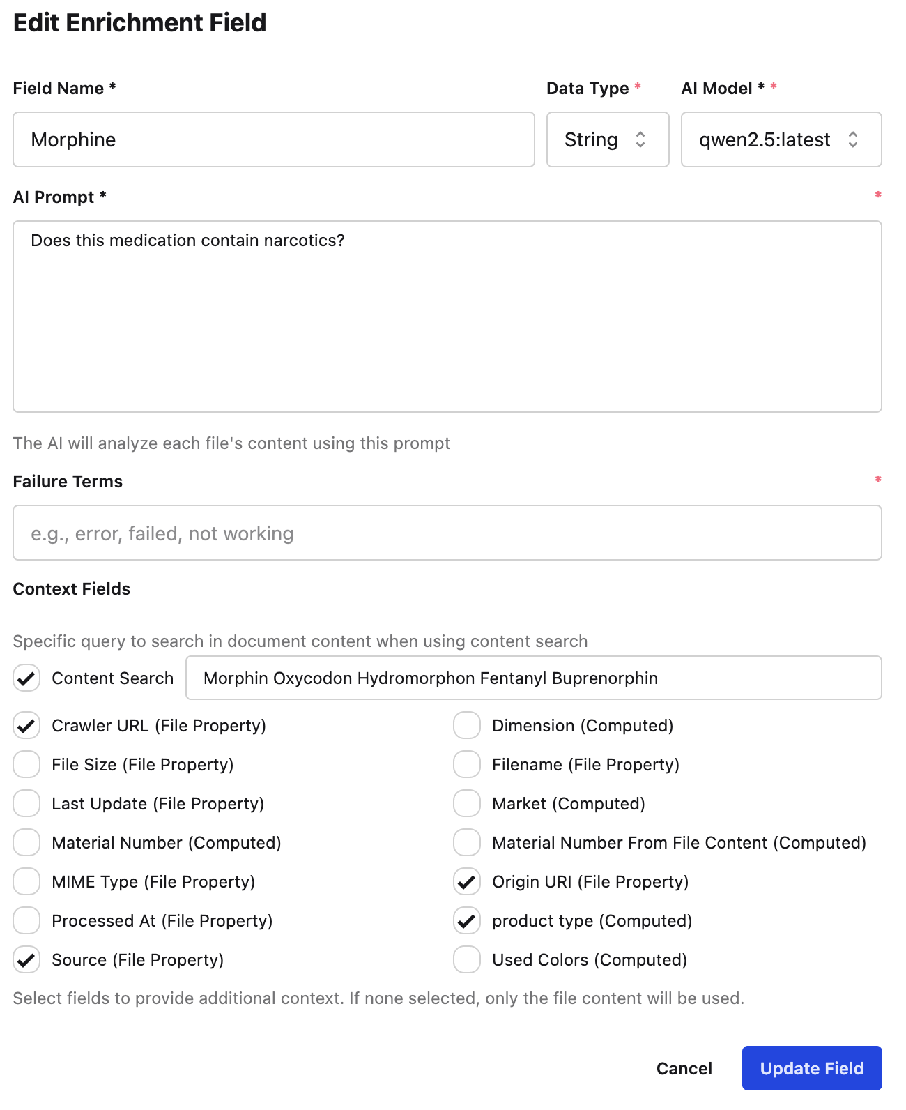 Data Enrichment Configuration